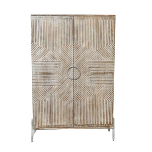 Armadio Home ESPRIT Bianco Legno di mango 85 x 38 x 134 cm