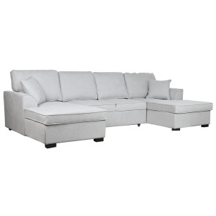 Divano Letto Home ESPRIT Grigio Moderno 298 x 154 x 92 cm