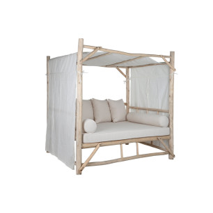 Lettino Home ESPRIT Bianco Naturale