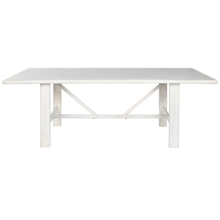 Tavolo da Pranzo Home ESPRIT Bianco Legno di mango 213,4 x 96,5 x 76,2 cm