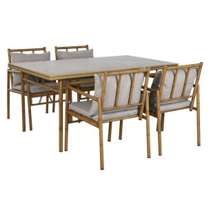 Mobili da giardino Home ESPRIT Beige 160 x 90 x 75 cm 83 cm (5 Pezzi)