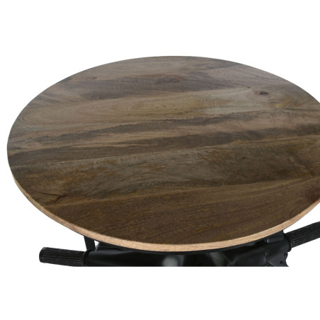 Tavolo aggiuntivo Home ESPRIT Marrone Nero Ferro Legno di mango 116 x 72 x 110 cm