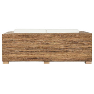Divano da Giardino Home ESPRIT Bianco Naturale 192 x 92 x 65 cm