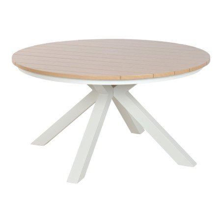 Tavolo da Pranzo Home ESPRIT Bianco Alluminio 140 x 140 x 75 cm