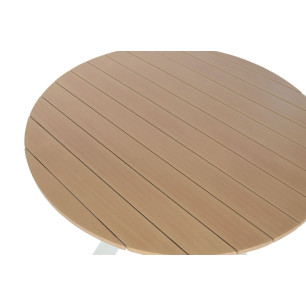 Tavolo da Pranzo Home ESPRIT Bianco Alluminio 140 x 140 x 75 cm