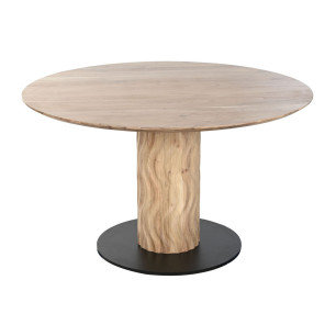 Tavolo da Pranzo Home ESPRIT Metallo Acacia 130 x 130 x 76 cm
