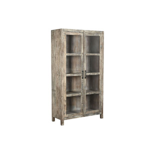 Stand Espositore Home ESPRIT Bianco Marrone Legno Riciclato 100 x 40 x 180 cm
