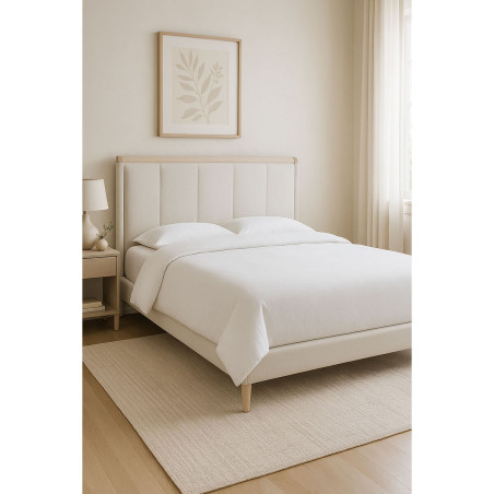 Letto Home ESPRIT Grigio chiaro 196 x 223 x 135 cm