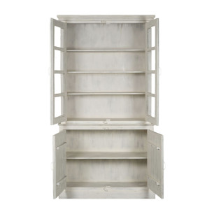 Stand Espositore Home ESPRIT Bianco Legno di mango 122 x 43 x 230 cm