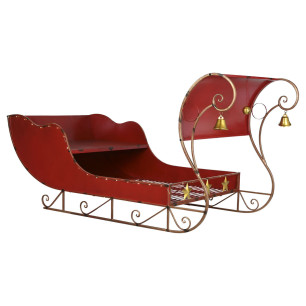 Slitta Home ESPRIT Rosso Dorato 220 X 100 X 110 CM
