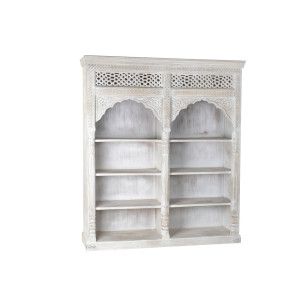 Scaffale Home ESPRIT Bianco Legno di mango Legno MDF 180 x 40 x 200 cm