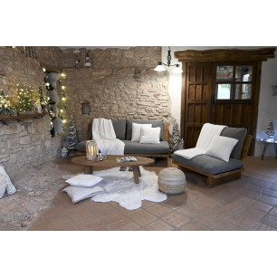 Divano Home ESPRIT Nero Naturale 195 x 90 x 78 cm