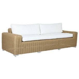 Divano da Giardino Home ESPRIT Beige Marrone Chiaro 222 x 87 x 63 cm