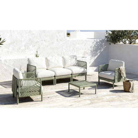 Divano da Giardino Home ESPRIT Menta 222 X 74 X 70 CM