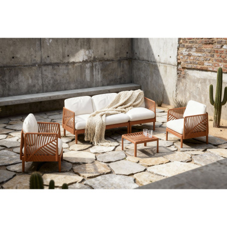 Divano da Giardino Home ESPRIT Terracotta 222 X 74 X 70 CM