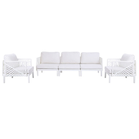 Divano da Giardino Home ESPRIT Crema 222 X 74 X 70 CM
