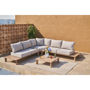 Divano da Giardino Home ESPRIT Marrone 290 X 290 X 68 CM