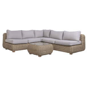 Divano da Giardino Home ESPRIT Marrone Grigio 243 X 259 X 69 CM