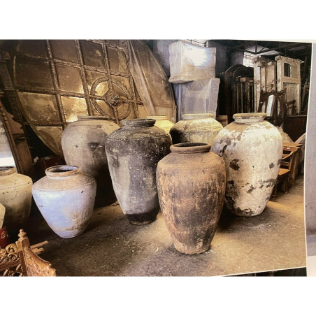 Vaso Home ESPRIT Nero Ceramica Terracotta Pezzo unico 76 x 76 x 96 cm