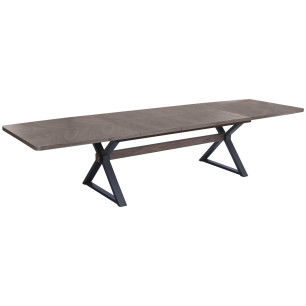 Tavolo da Pranzo Home ESPRIT Marrone Nero Metallo Legno MDF 200 X 97 X 75 CM
