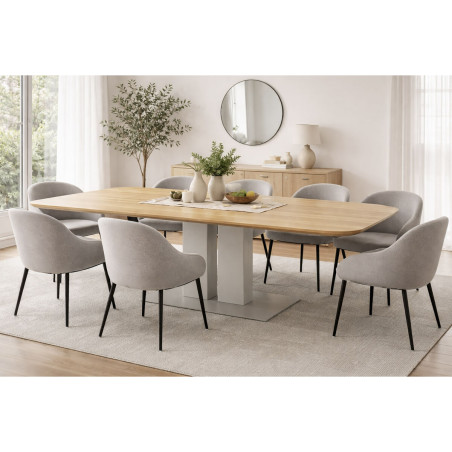 Tavolo da Pranzo Home ESPRIT Metallo Legno di acacia 240 X 110 X 76 CM