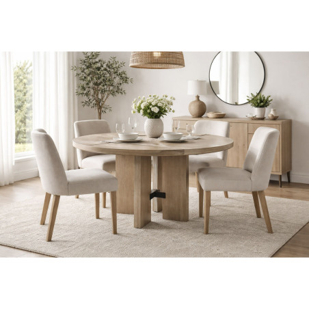 Tavolo da Pranzo Home ESPRIT Cenere 135 X 135 X 75 CM