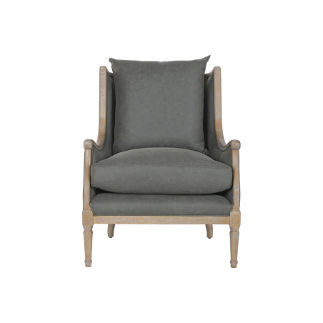 Poltrona Home ESPRIT Marrone Verde Poliestere Cenere 74,5 X 85 X 98 CM