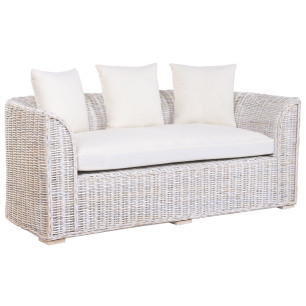 Divano Home ESPRIT Bianco Bali Decapaggio 174 x 88 x 69 cm