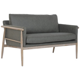 Divano Home ESPRIT Marrone Verde Città Decapaggio 126,5 X 75 X 82 CM