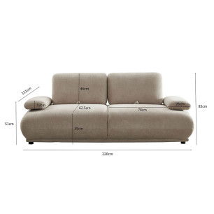 Divano Home ESPRIT Beige Città 220 x 111 x 85 cm