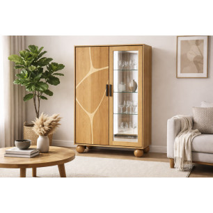 Stand Espositore Home ESPRIT Cristallo Acacia 100 x 40 x 150 cm