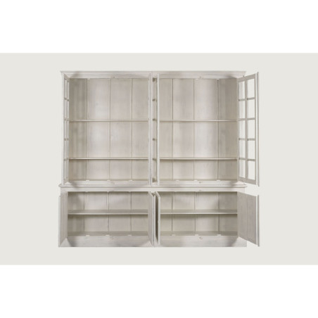Stand Espositore Home ESPRIT Bianco Teca Legno di mango 270 X 43 X 244 CM