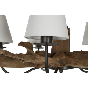 Lampadario Home ESPRIT Ferro teak 90 x 90 x 35 cm