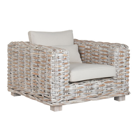 Divano Home ESPRIT Naturale Bicolore Decapaggio 220 X 103 X 64 CM (4 Pezzi)