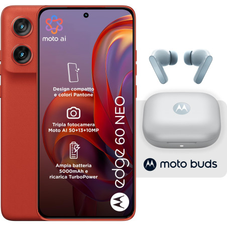 Motorola Edge 60 Neo 8+256GB 6.36" 5G Pant.Poinciana + Moto Buds ITA