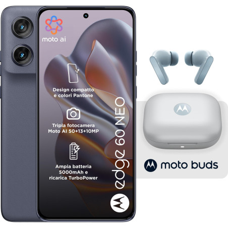 Motorola Edge 60 Neo 8+256GB 6.36" 5G Pant Grisaille + Moto Buds ITA