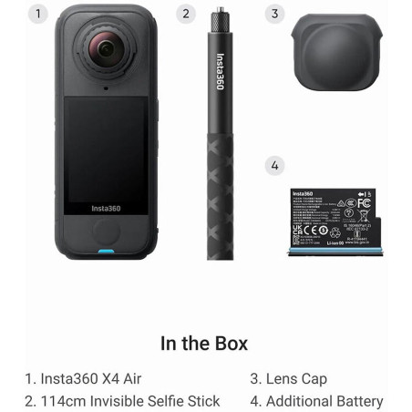 Sports Camera Insta360 X4 AIR Black 2,5"