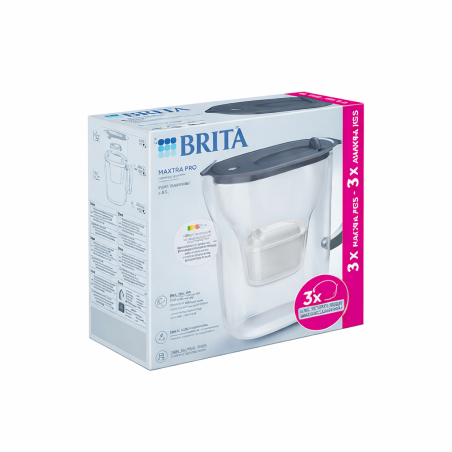 BRITA JUG STYLE ESSENTIAL 2,4L BLUE-SOFT GREY + PACK 3 FILTERS MAXTRA PRO