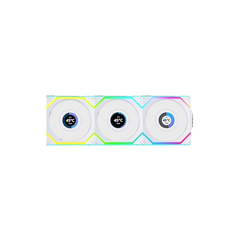 VENTILADOR 120X120 LIAN LI UNIFAN SL WIRELESS LCD WHITE