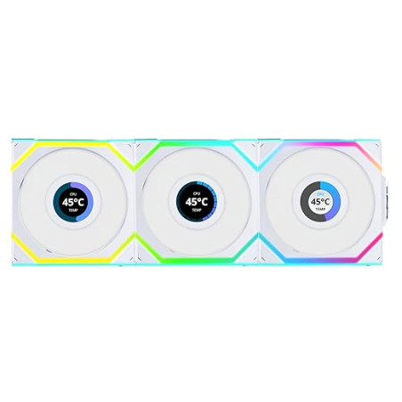 VENTILADOR 120X120 LIAN LI UNIFAN SL WIRELESS LCD WHITE