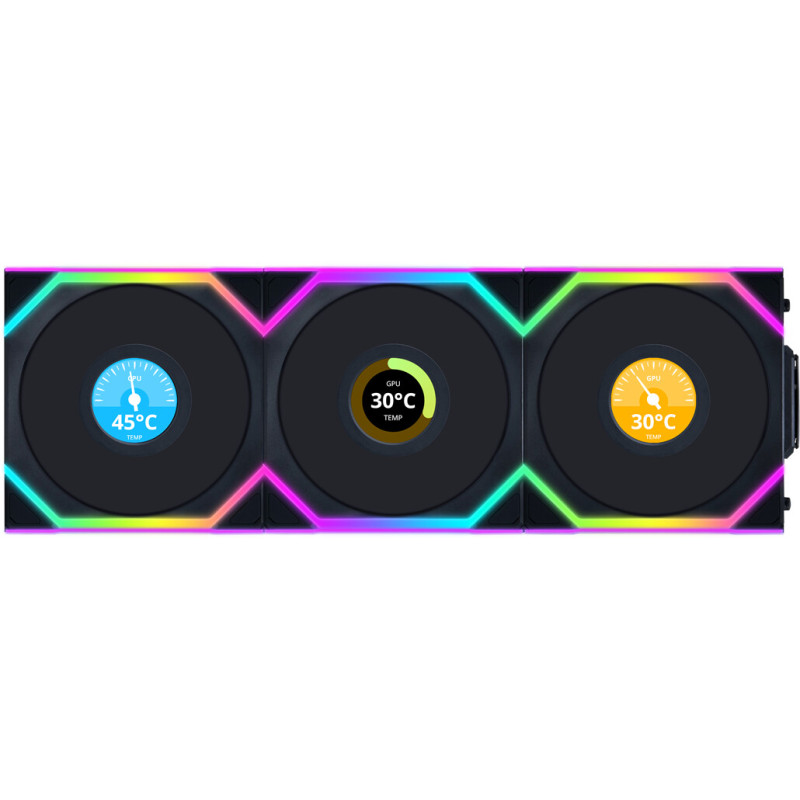 VENTILADOR 120X120 LIAN LI UNIFAN SL WIRELESS LCD BLACK