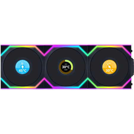 VENTILADOR 120X120 LIAN LI UNIFAN SL WIRELESS LCD BLACK