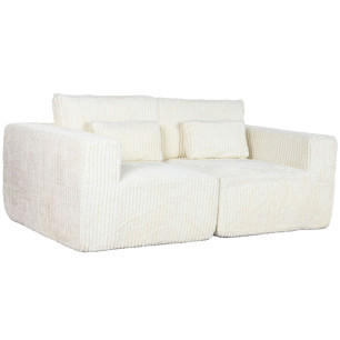 Divano Home ESPRIT Crema Scandi 220 x 158 x 91 cm