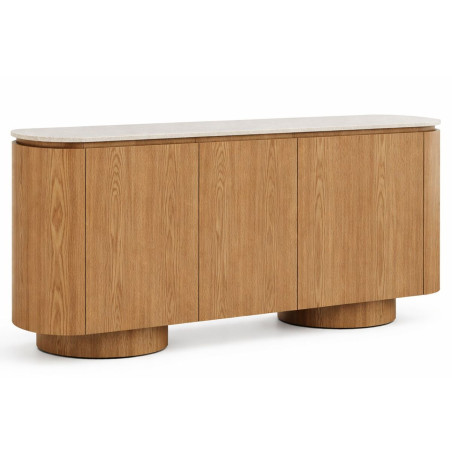 Credenza Home ESPRIT Marrone Chiaro Granito Legno MDF 180 x 40 x 85 cm