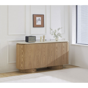 Credenza Home ESPRIT Marrone Chiaro Granito Legno MDF 180 x 40 x 85 cm