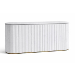Credenza Home ESPRIT Bianco Granito Legno MDF 180 x 40 x 85 cm
