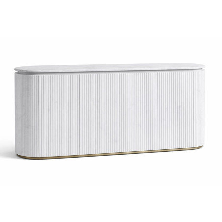 Credenza Home ESPRIT Bianco Granito Legno MDF 180 x 40 x 85 cm
