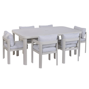 Tavolo da Pranzo Home ESPRIT Crema Alluminio 182 X 105 X 77 CM