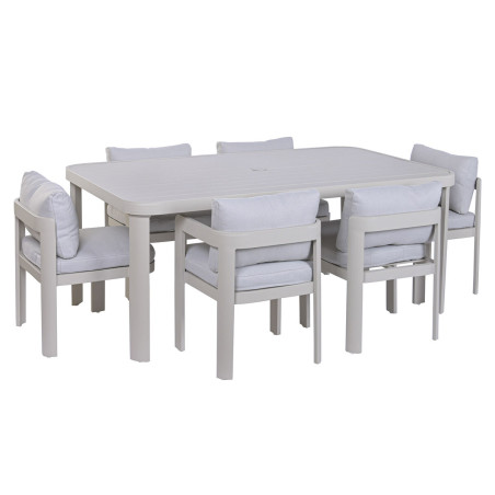 Tavolo da Pranzo Home ESPRIT Crema Alluminio 182 X 105 X 77 CM
