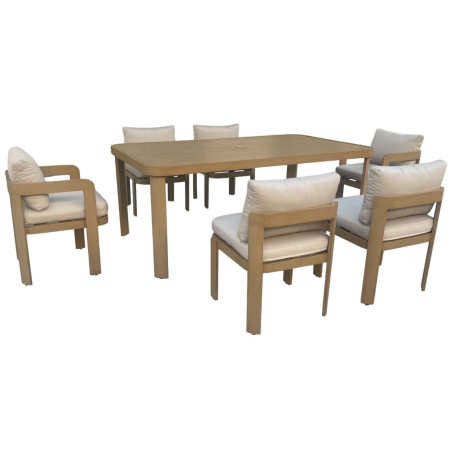 Tavolo da Pranzo Home ESPRIT Marrone Alluminio 182 X 105 X 75 CM